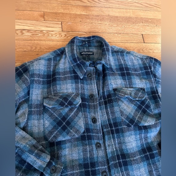 Britches Plaid Blue Jacket Shacket - Size XL - Picture 5 of 9